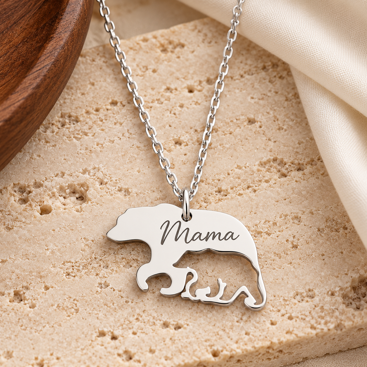Bear & Cub Necklace