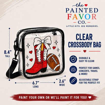 Custom Design Hand-Painted Clear Stadium Bags