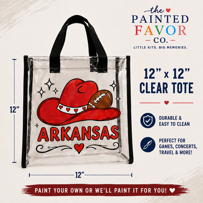 Custom Design Hand-Painted Clear Stadium Bags
