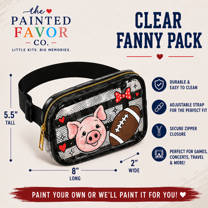 Custom Design Hand-Painted Clear Stadium Bags