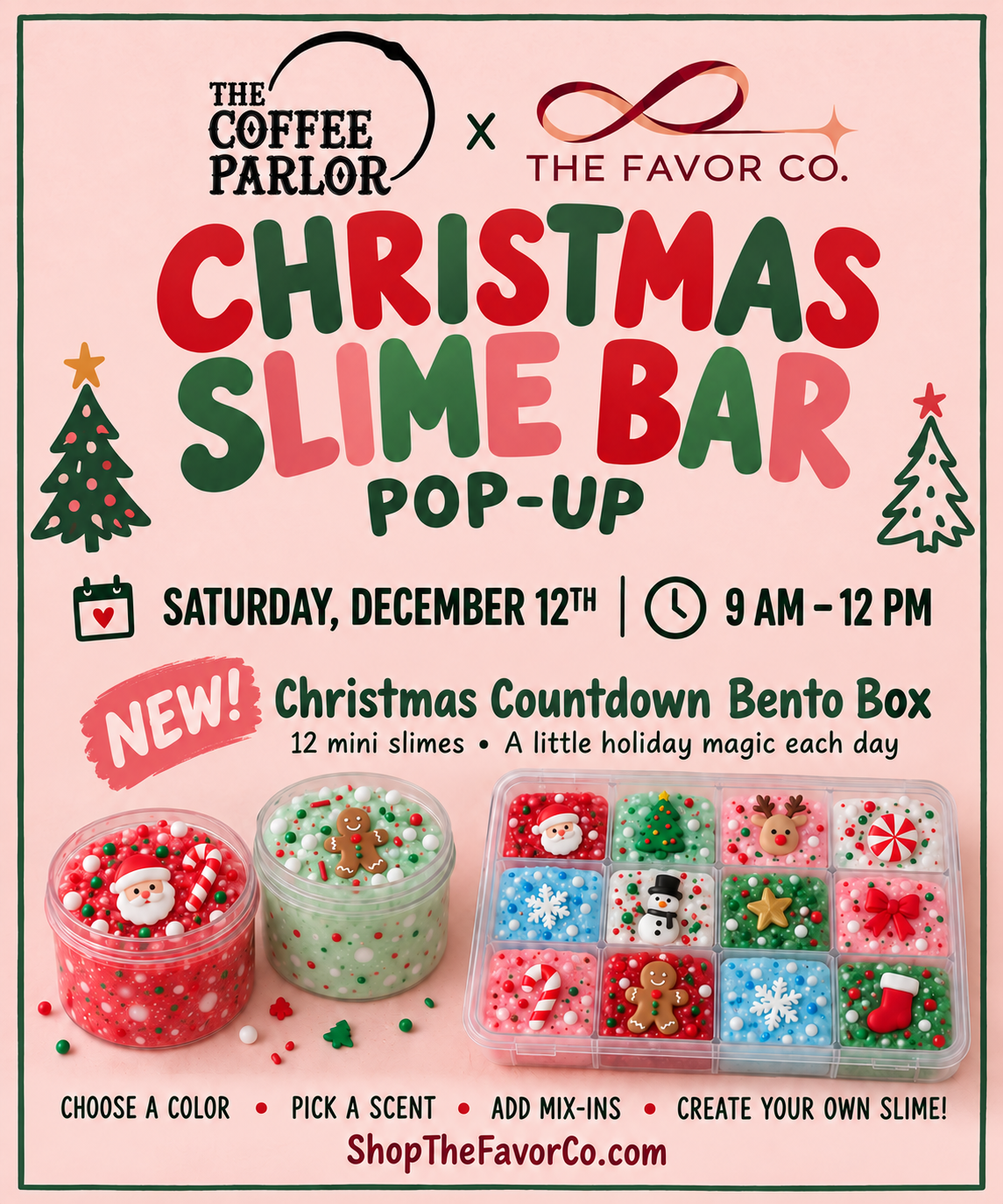 Christmas Slime Bar Pop Up @ The Coffee Parlor 12/12